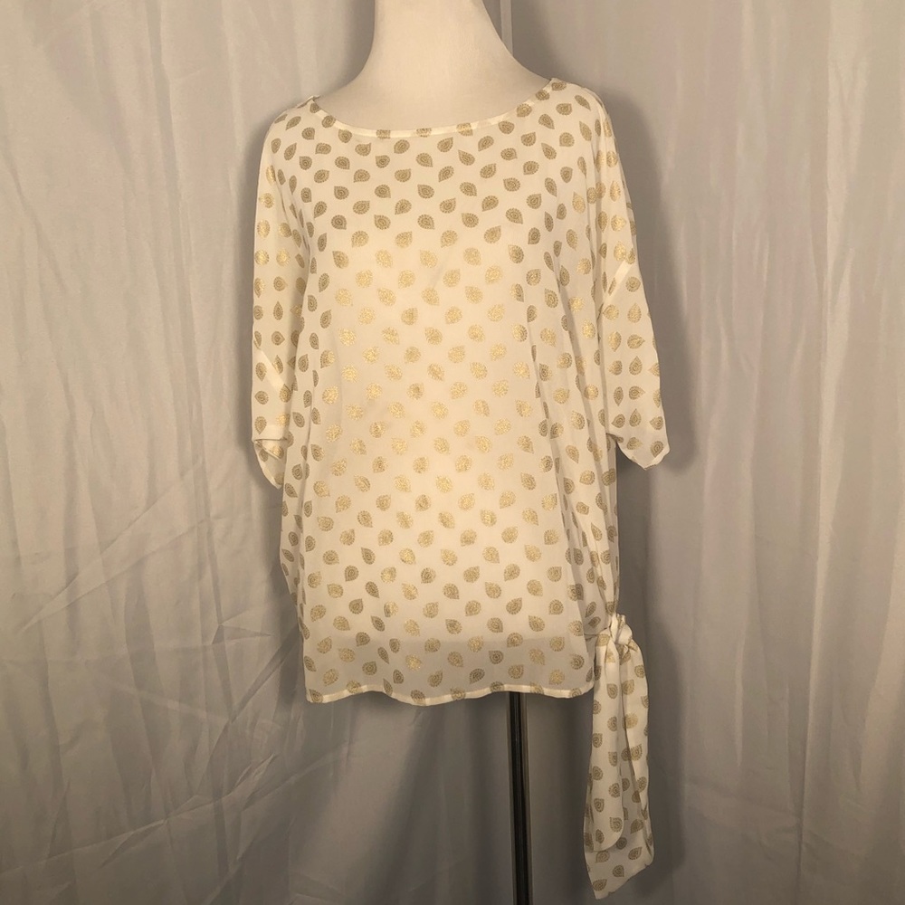 MICHAEL Micheal Kors Cream Blouse Medium